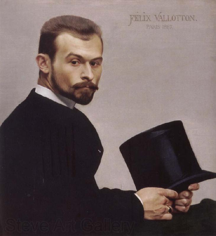 Felix Vallotton Felix Jasinski Holding His Hat France oil painting art